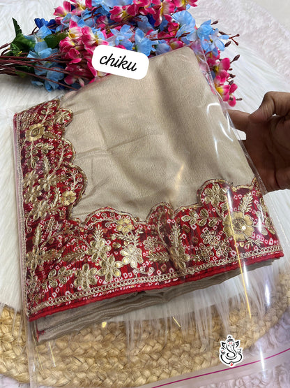 .Chinon Silk Saree