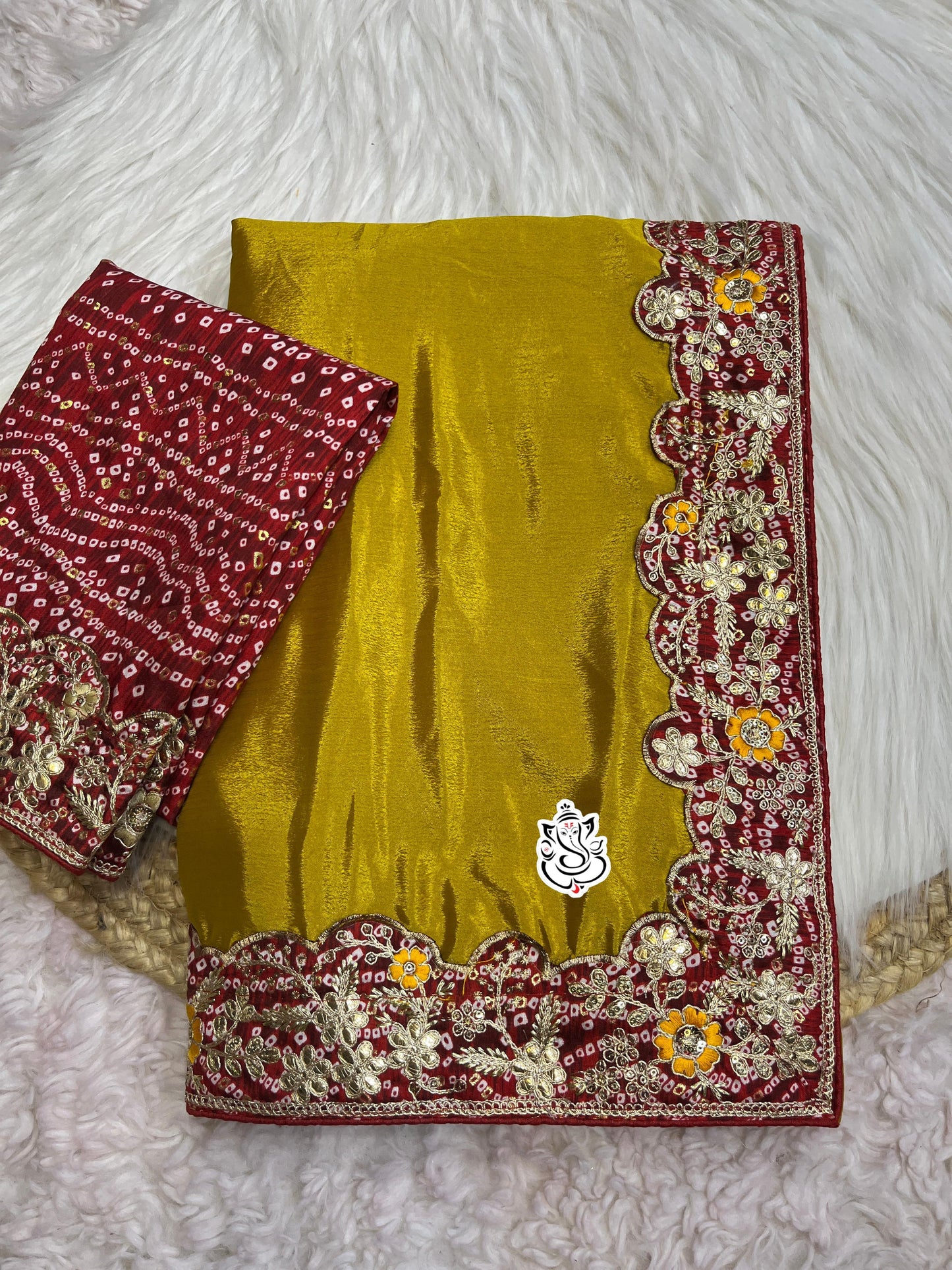 .Chinon Silk Saree