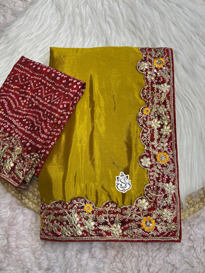 .Chinon Silk Saree