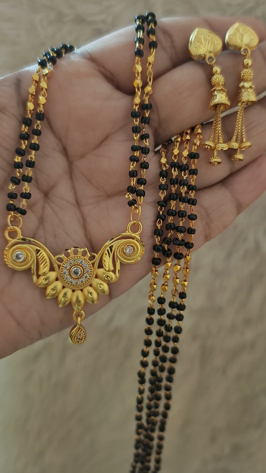Celebrate with Timeless Mangal sutra And Earrings