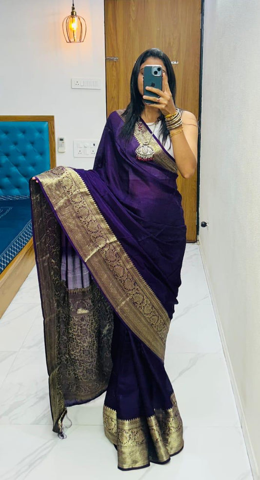 Kanjivaram Bandhani Silk Saree