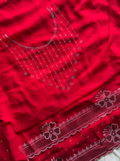 Diamond-cut Saree