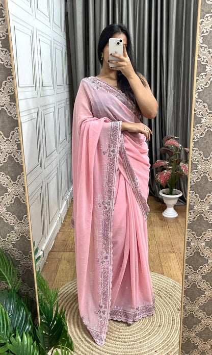 Diamond-cut Saree