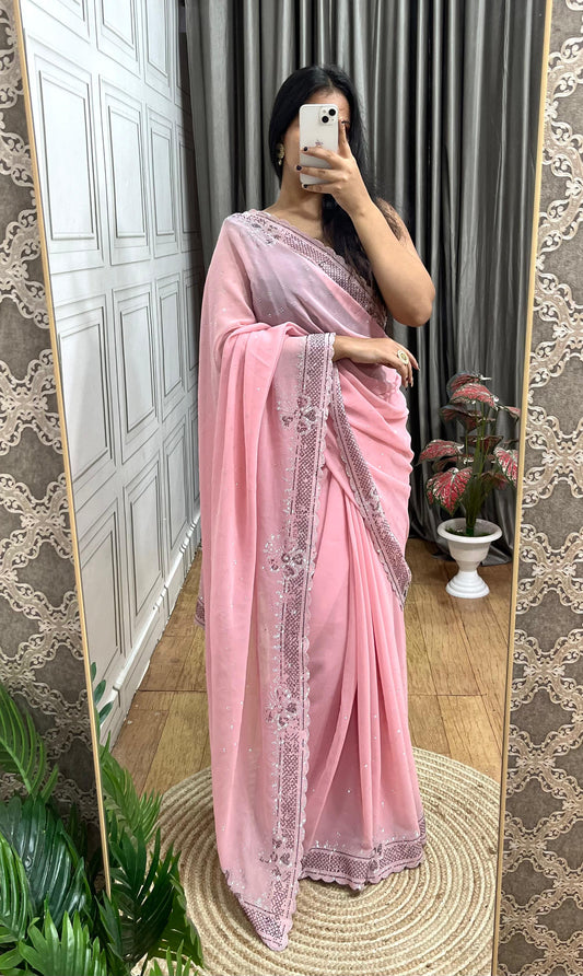 Diamond-cut Saree