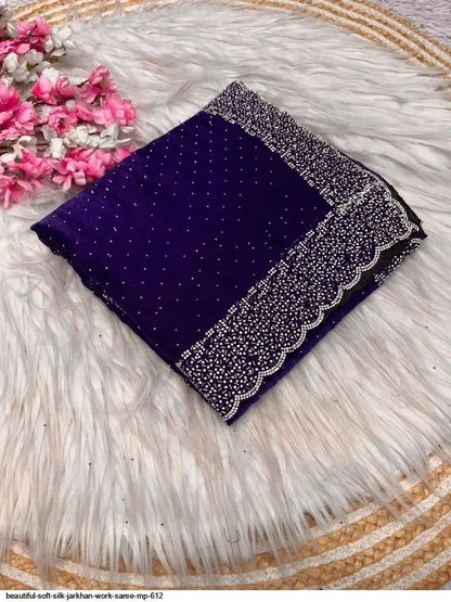 Jharkhan Work Fendy chiffon Saree