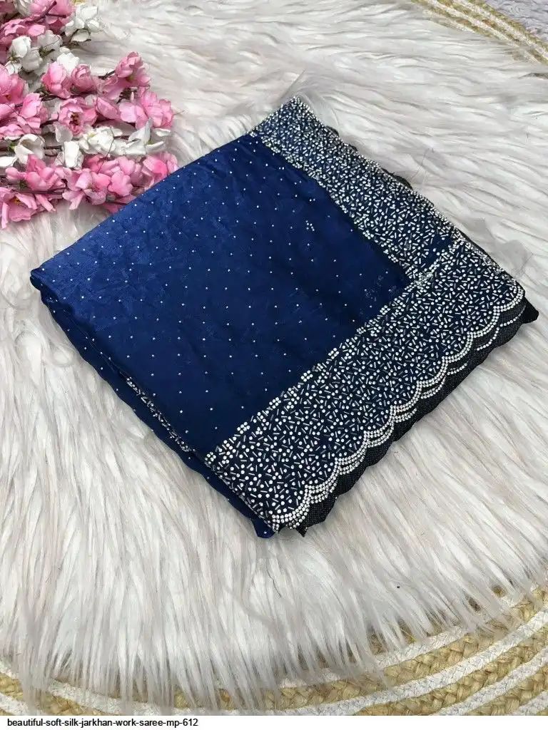 Jharkhan Work Fendy chiffon Saree