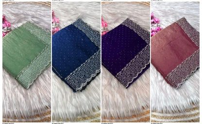 Jharkhan Work Fendy chiffon Saree