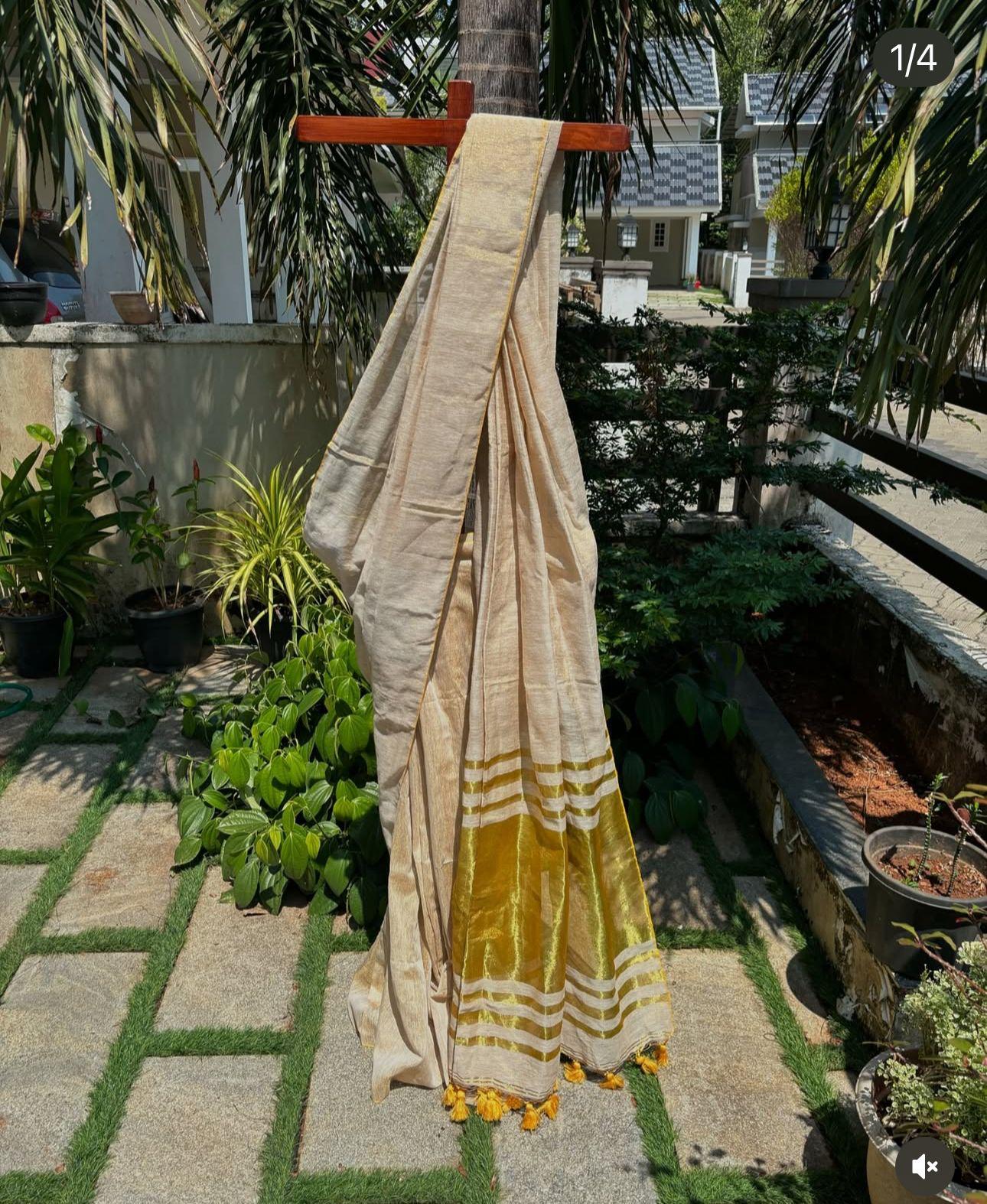 Onam Special Tissue linen silk