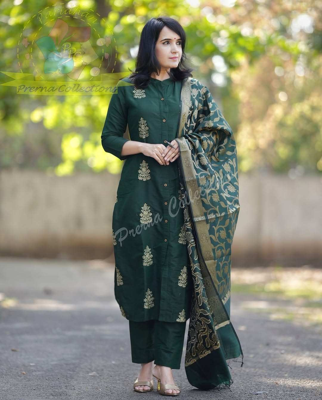 Cotton kurti Set With Embroidery Work