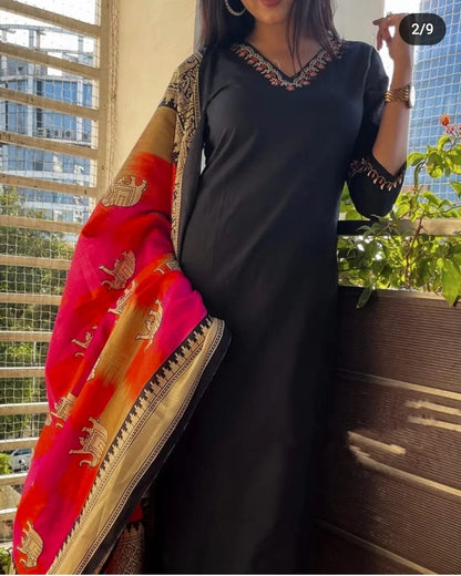 Cotton Embroidery Suit