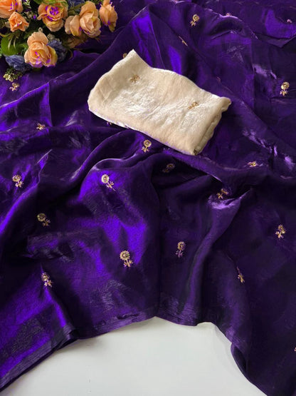 Fendy Satin Dual Shade Saree