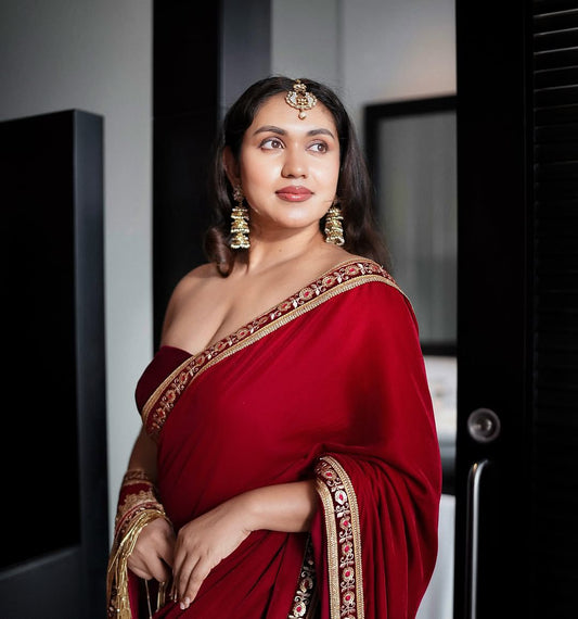 Beautiful Velvet Saree Collection