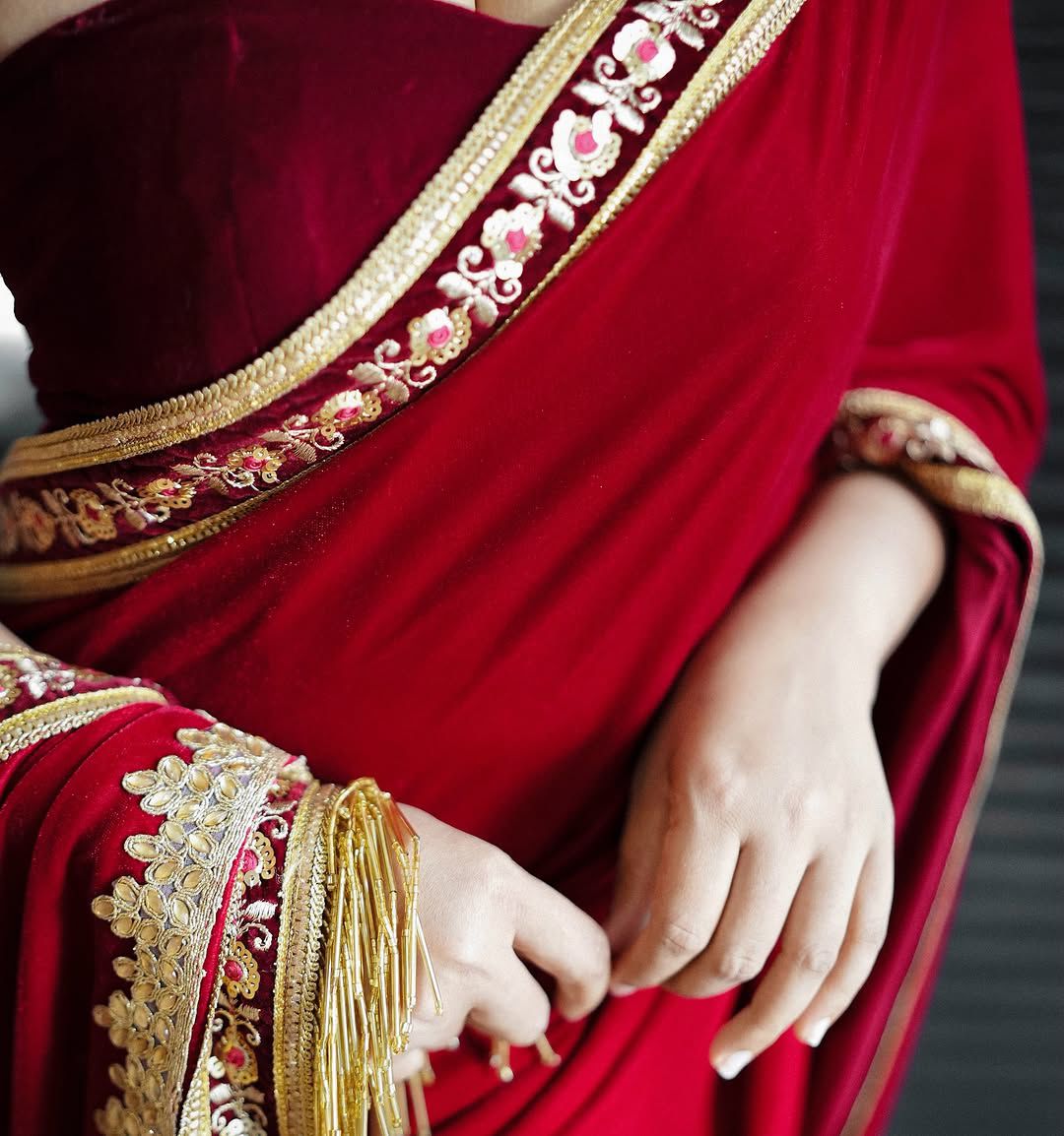 Beautiful Velvet Saree Collection