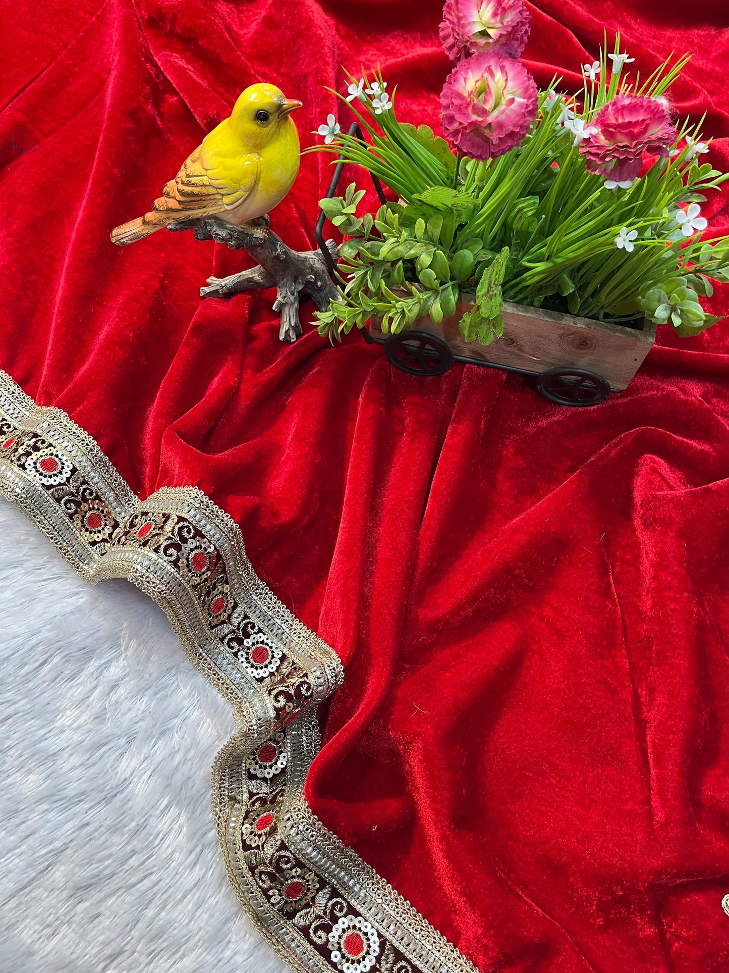 Beautiful Velvet Saree Collection