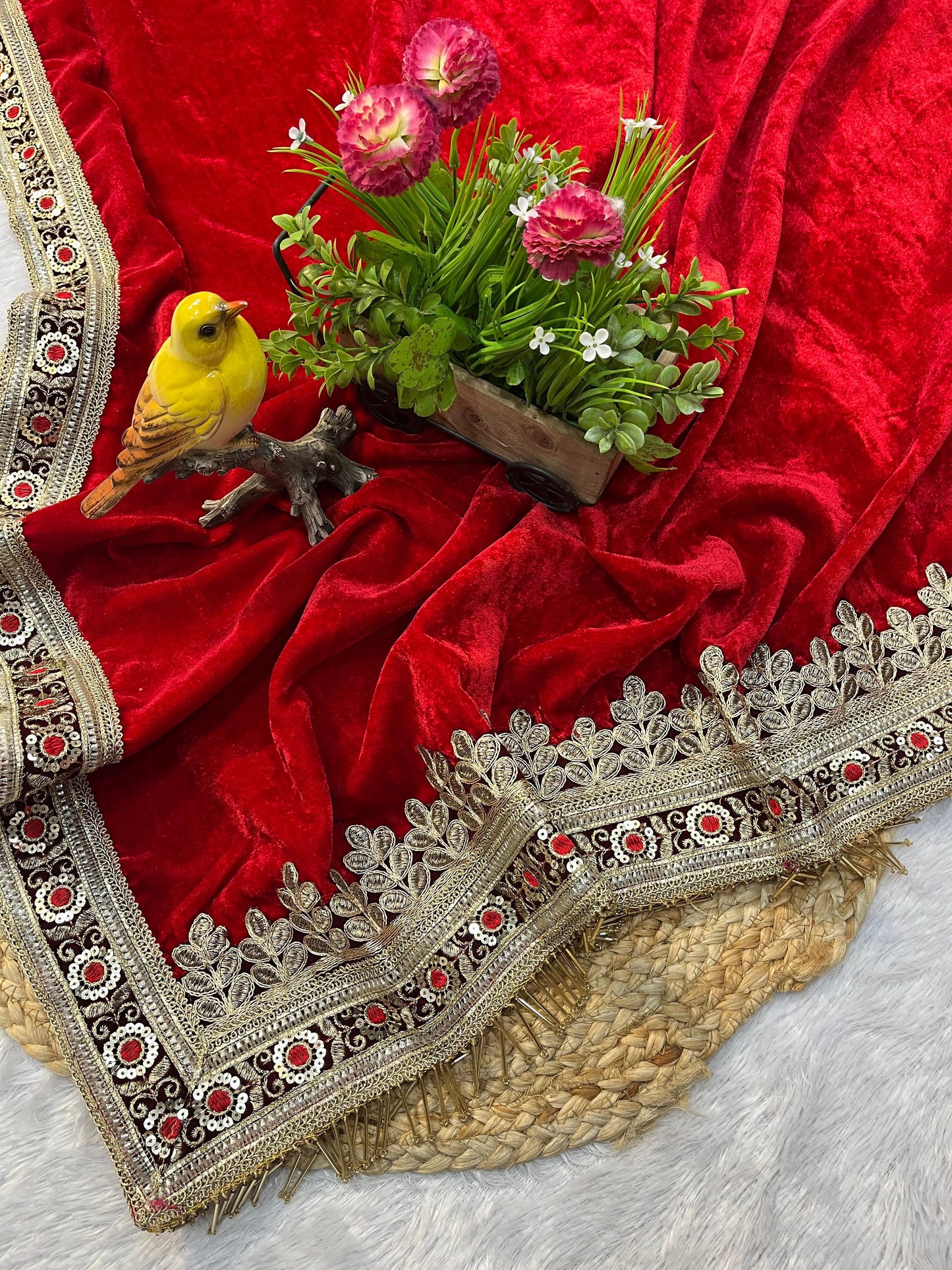 Beautiful Velvet Saree Collection