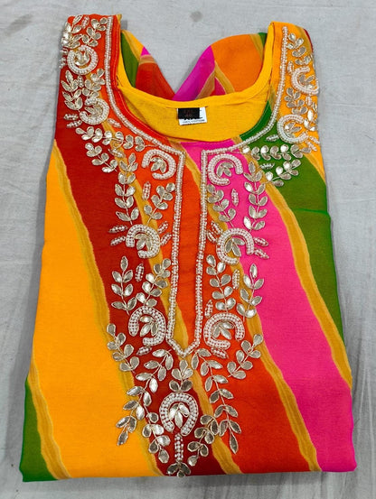 New Launch Lahriya/ modhtra / Bandhej / chunari print kurties