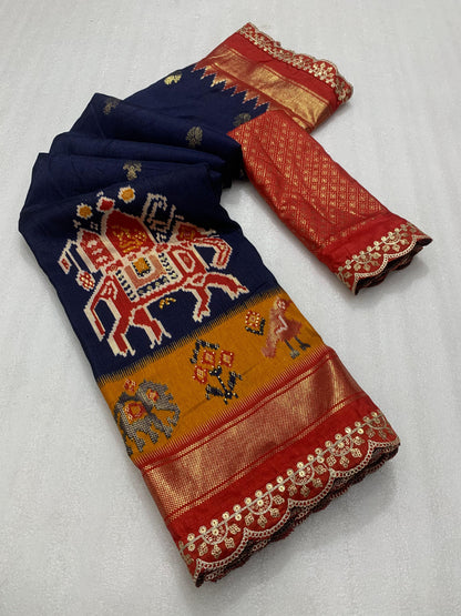 .Exclusive Trendy Silk Saree