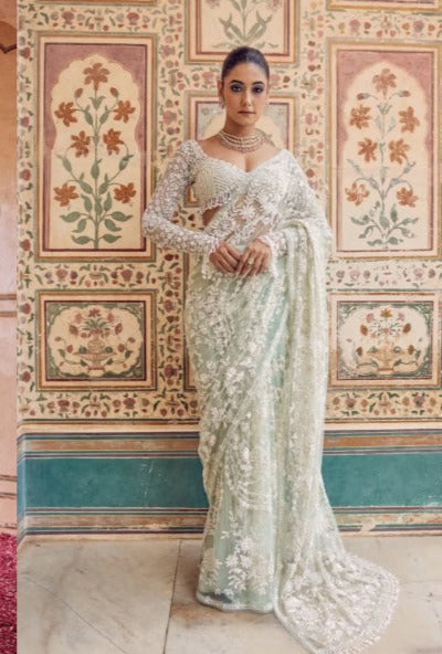 Sequins Embroidery Work Saree