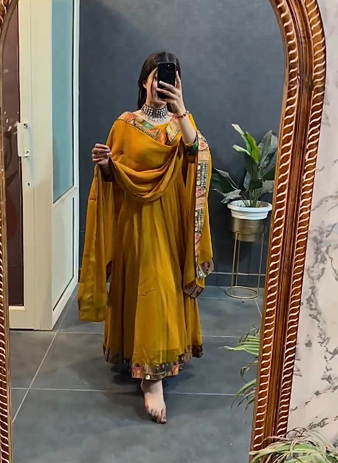 Mustard Trendy Gown