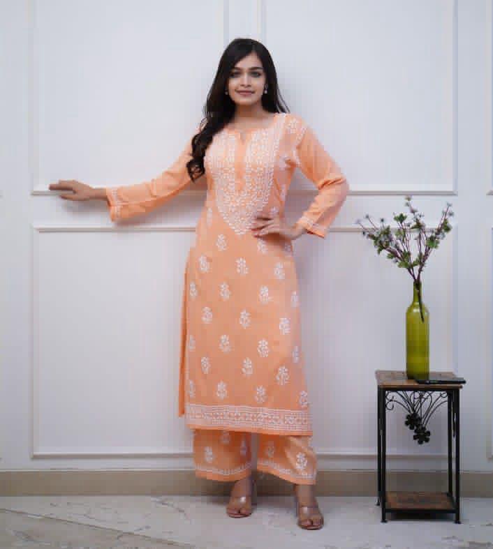 Elevate Your Style With Unique And Eye-Catching Chicken Embroidery On Kurti And Pant