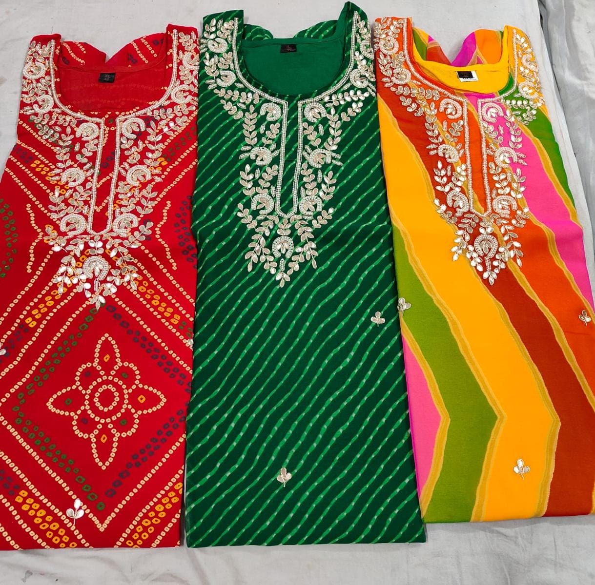 New Launch Lahriya/ modhtra / Bandhej / chunari print kurties