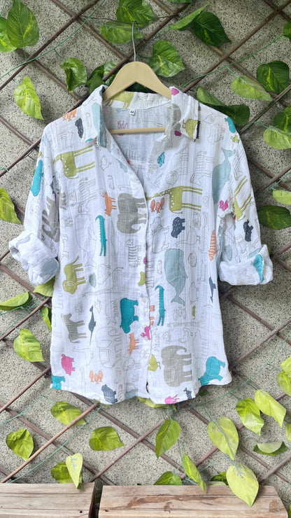 PRINTED MULMUL COTTON SHIRTS !