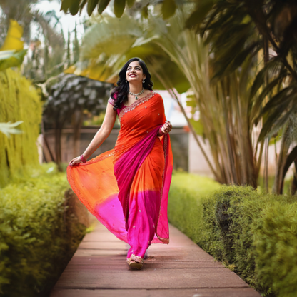 A Heavy Embroidery Sequence Saree