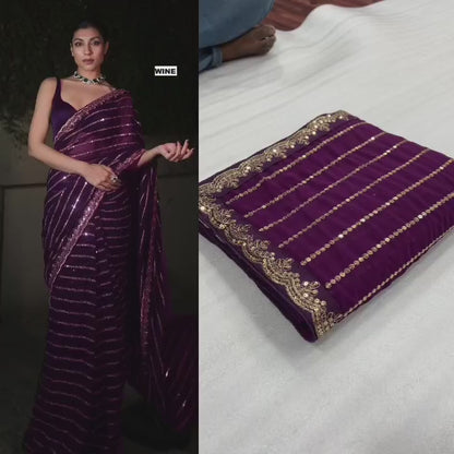 .5MM Sequins Blockbuster Bollywood Attractive Saree