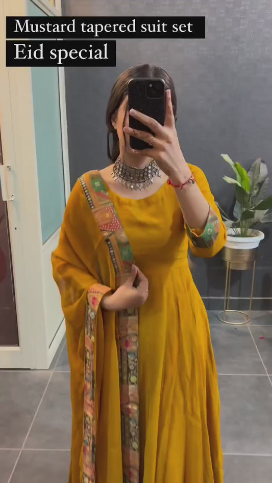 Mustard Trendy Gown