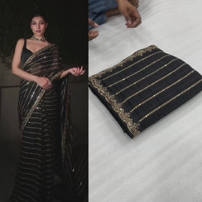 .5MM Sequins Blockbuster Bollywood Attractive Saree