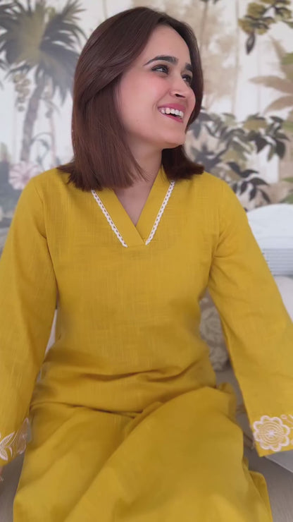 Sunset Stroll Mustard Co-ord Set!