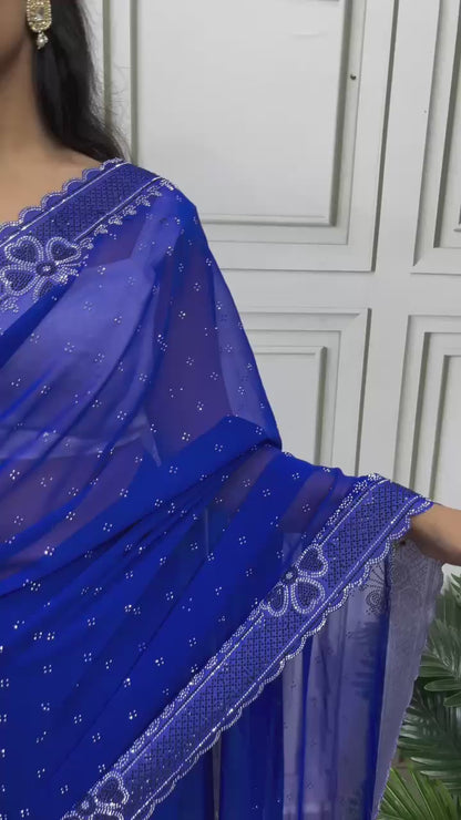 Diamond-cut Saree