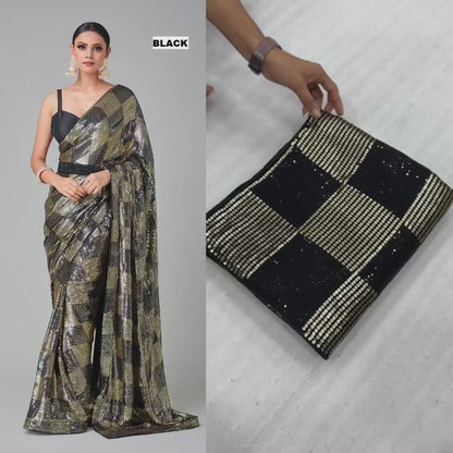 .Enticing Sequin Sarees