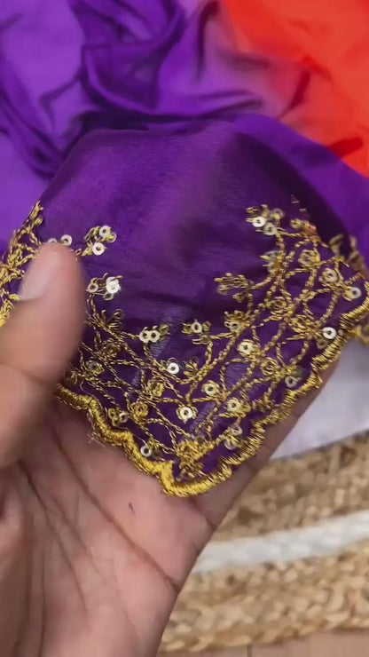 A Heavy Embroidery Sequence Saree